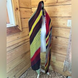 Striped‎ Knit Scarf Cotton Artsy Sequins Unique Funky Long 6’ Personality Artist
